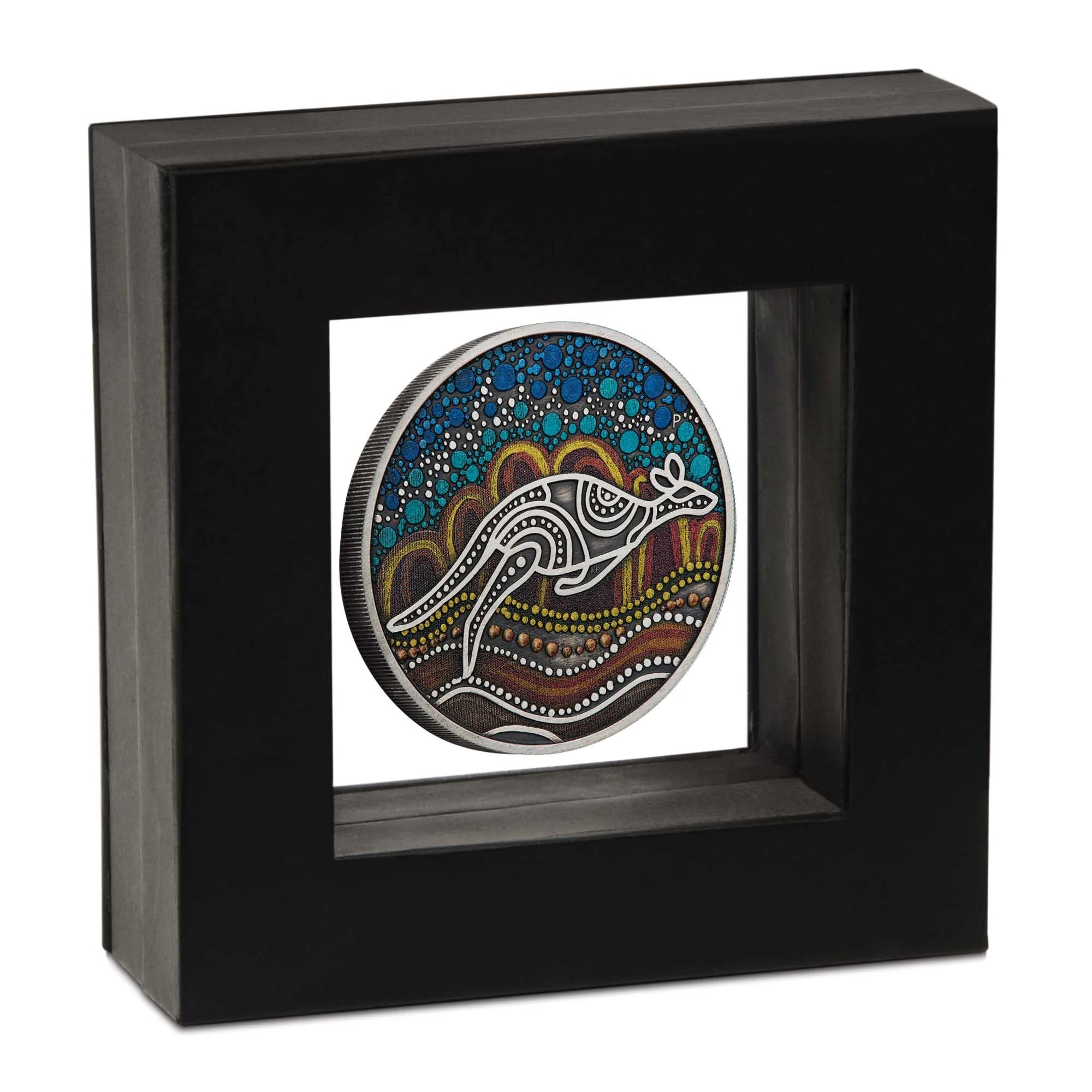 2023 Perth Mint Kangaroo Yongka Kevin Bynder 2oz Silver Antiqued Coloured Coin