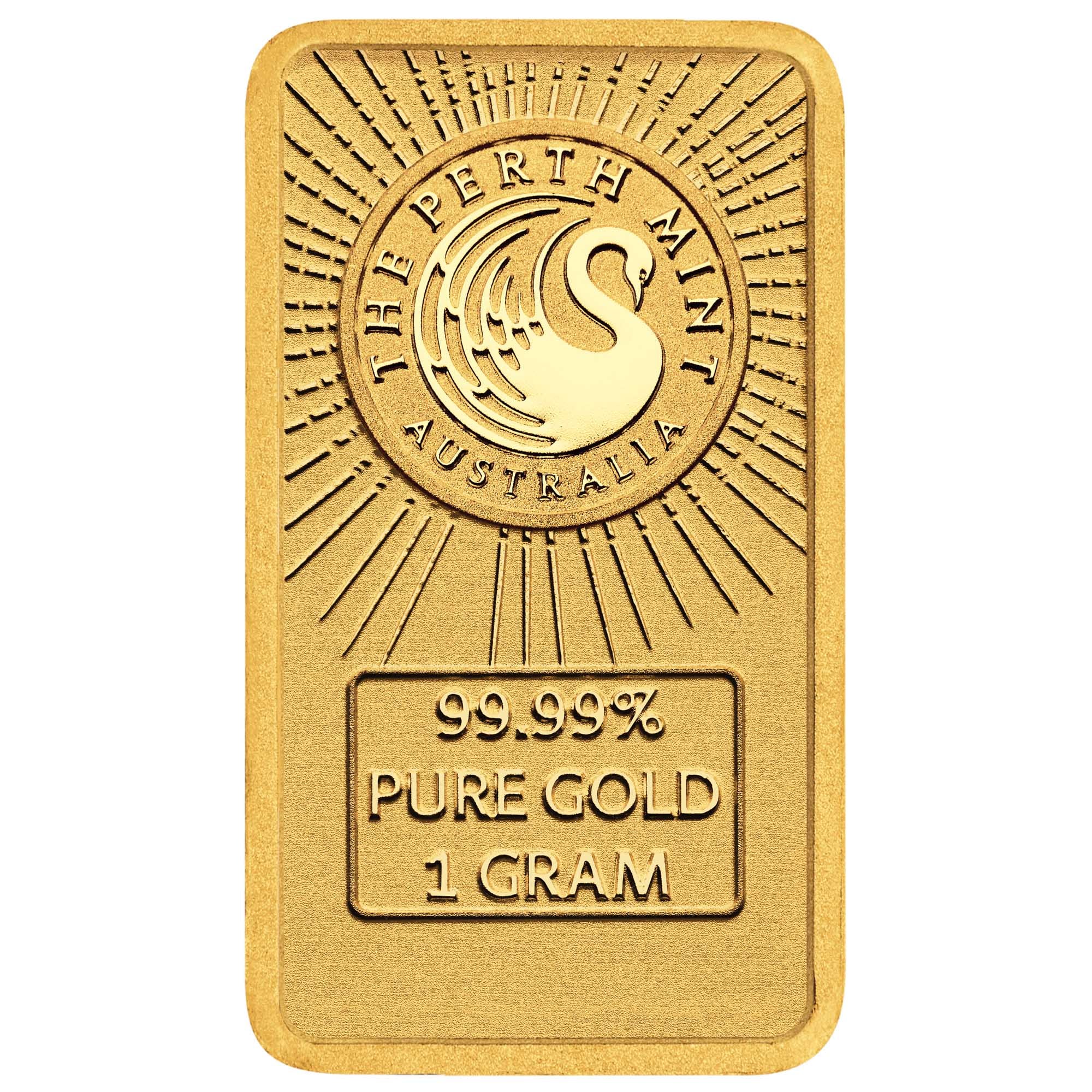2026 Perth Mint DUNE 1g Gold Coloured Bar on Card