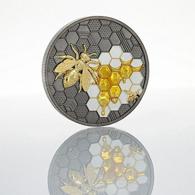 2026 Niue Bionic Genesis BEE 2oz Silver Coloured Proof Coin