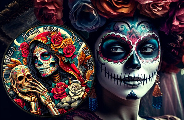2024 Mexico Libertad Día de los Muertos VI Day of the Dead 1oz silver coin