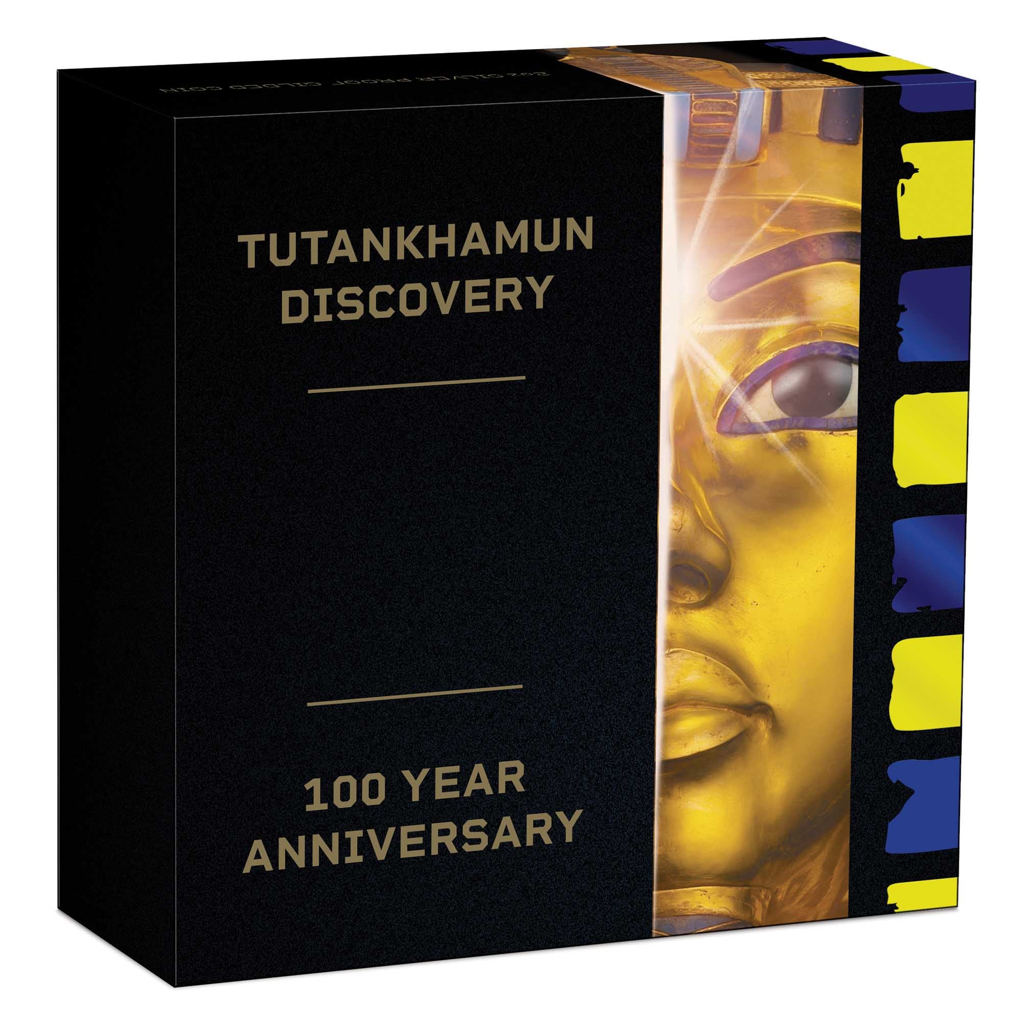 2022 Perth Mint Tutankhamun 2oz Silver Proof Gilded Coin