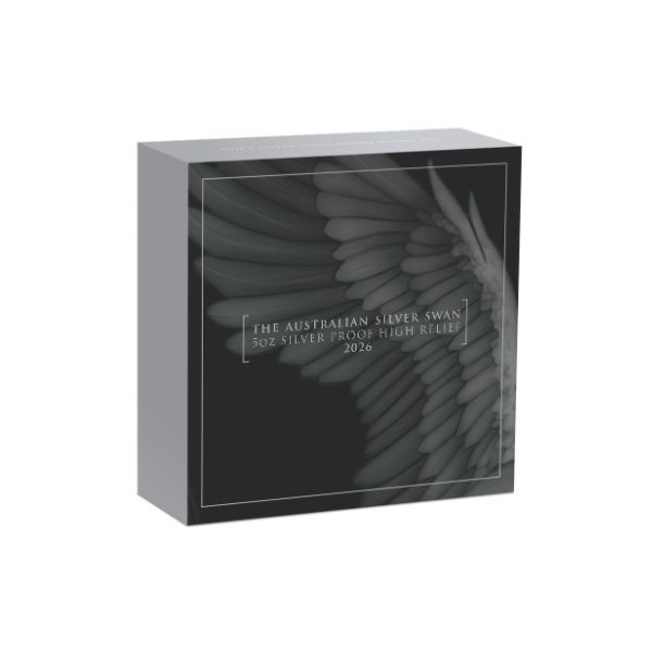 2026 Perth Mint Swan 5oz Silver Proof High Relief Coin
