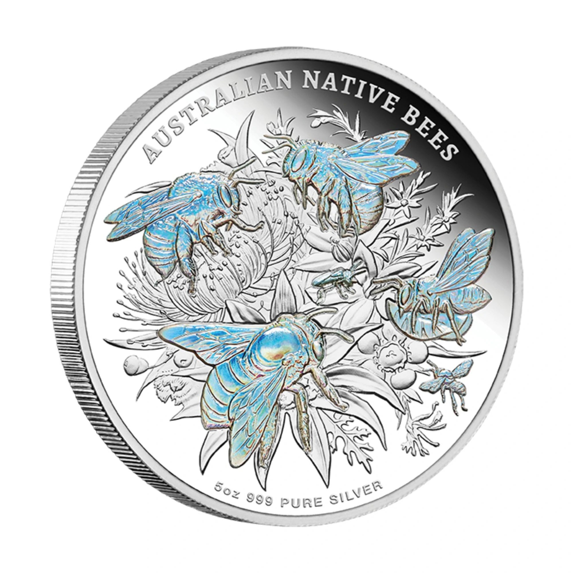 2025–2026 Niue Native Bees 1oz & 5oz Silver Proof Hologram 6-Coin Collection