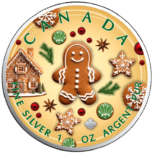 2023 Canada Christmas Bakery 1oz Silver Maple Leaf Coin