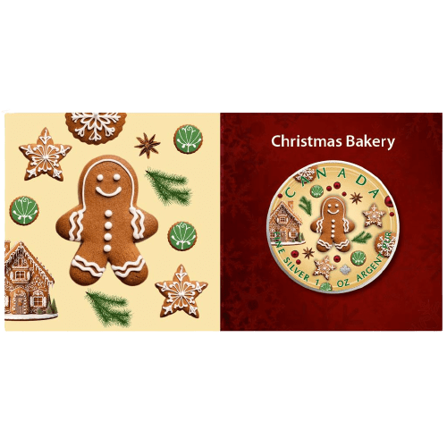 2023 Canada Christmas Bakery 1oz Silver Maple Leaf Coin