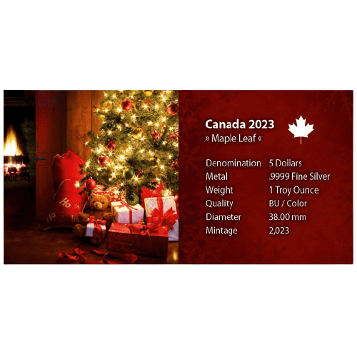 2023 Canada Christmas Bakery 1oz Silver Maple Leaf Coin