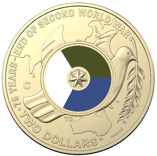 2020 Royal Australian Mint 75th Anniversary End WWII Coin C MintMark Coin