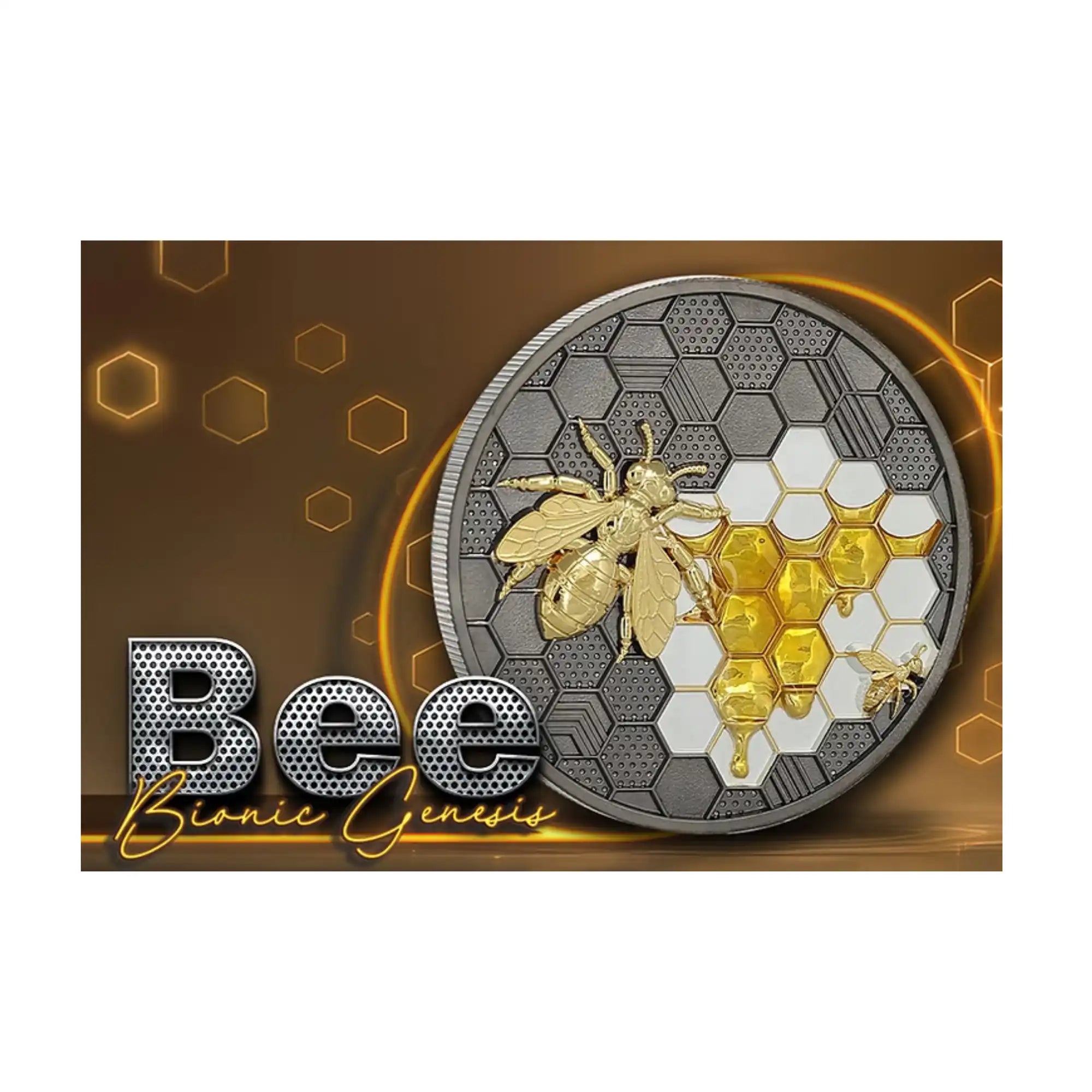 2026 Niue Bionic Genesis BEE 2oz Silver Coloured Proof Coin Pre Order