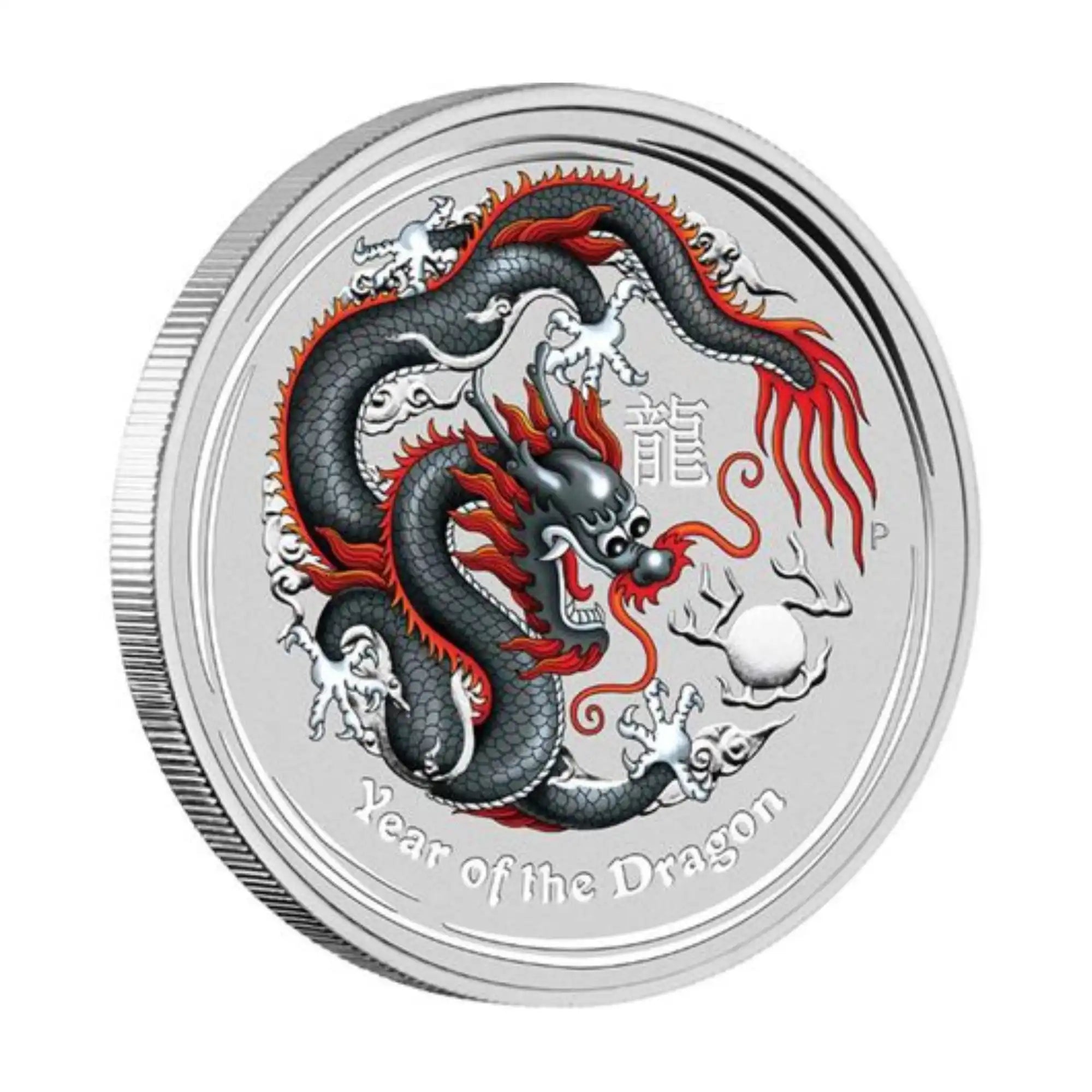 2012 Perth Mint Dragon Black Coloured 1oz Silver Proof Coin