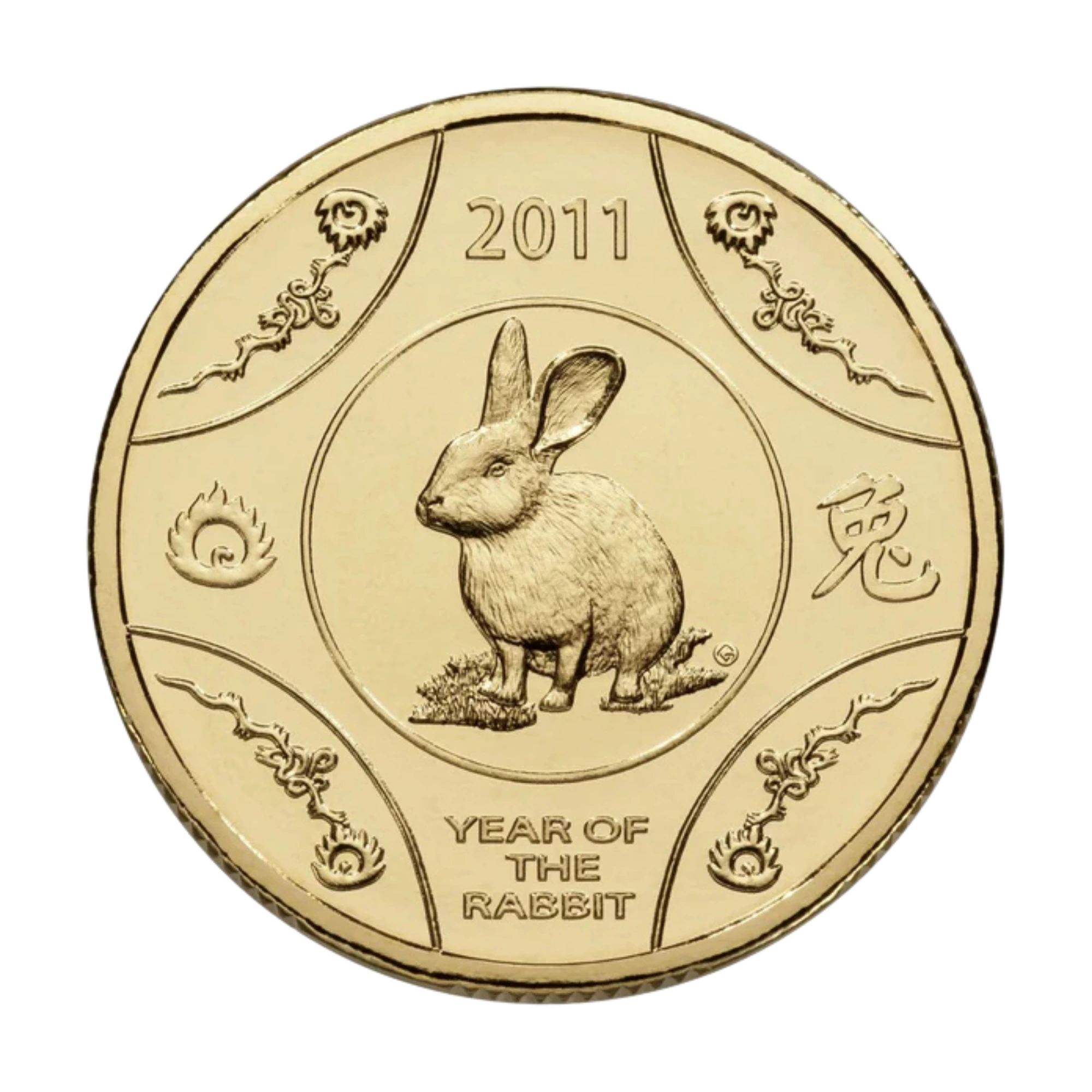 2011 Royal Australian Mint Lunar Rabbit $1 Uncirculated Coin On Card