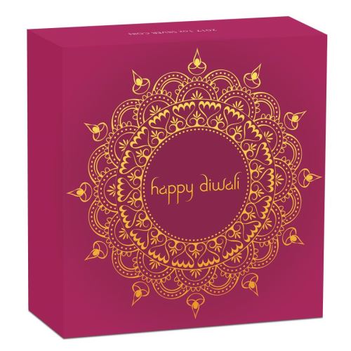 2017 & 2019 Perth Mint Happy Diwali 1oz Silver Coloured 2 Coin Collection