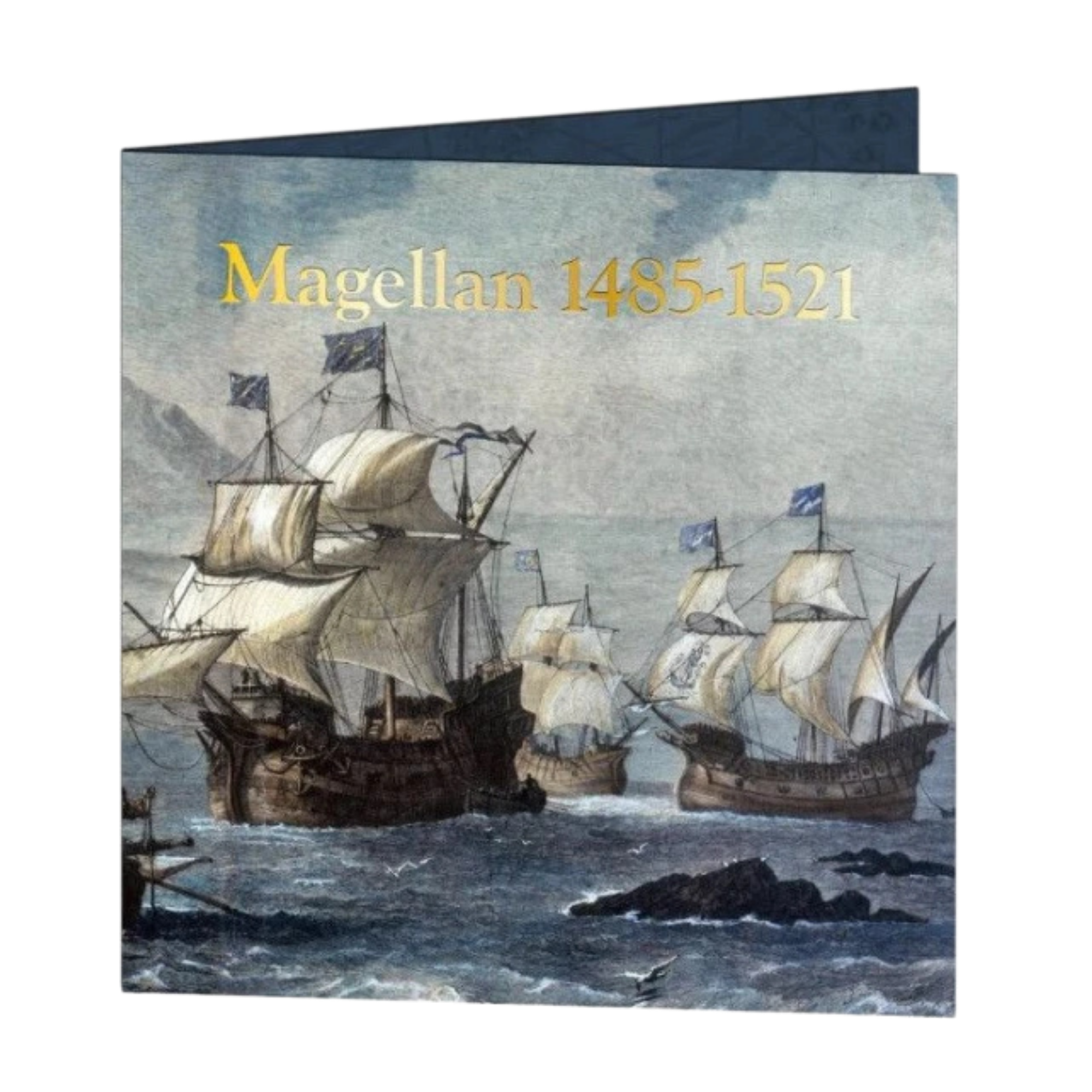 2021 Barbados Ferdinand Magellan 3oz Silver Antique Gilded Coin