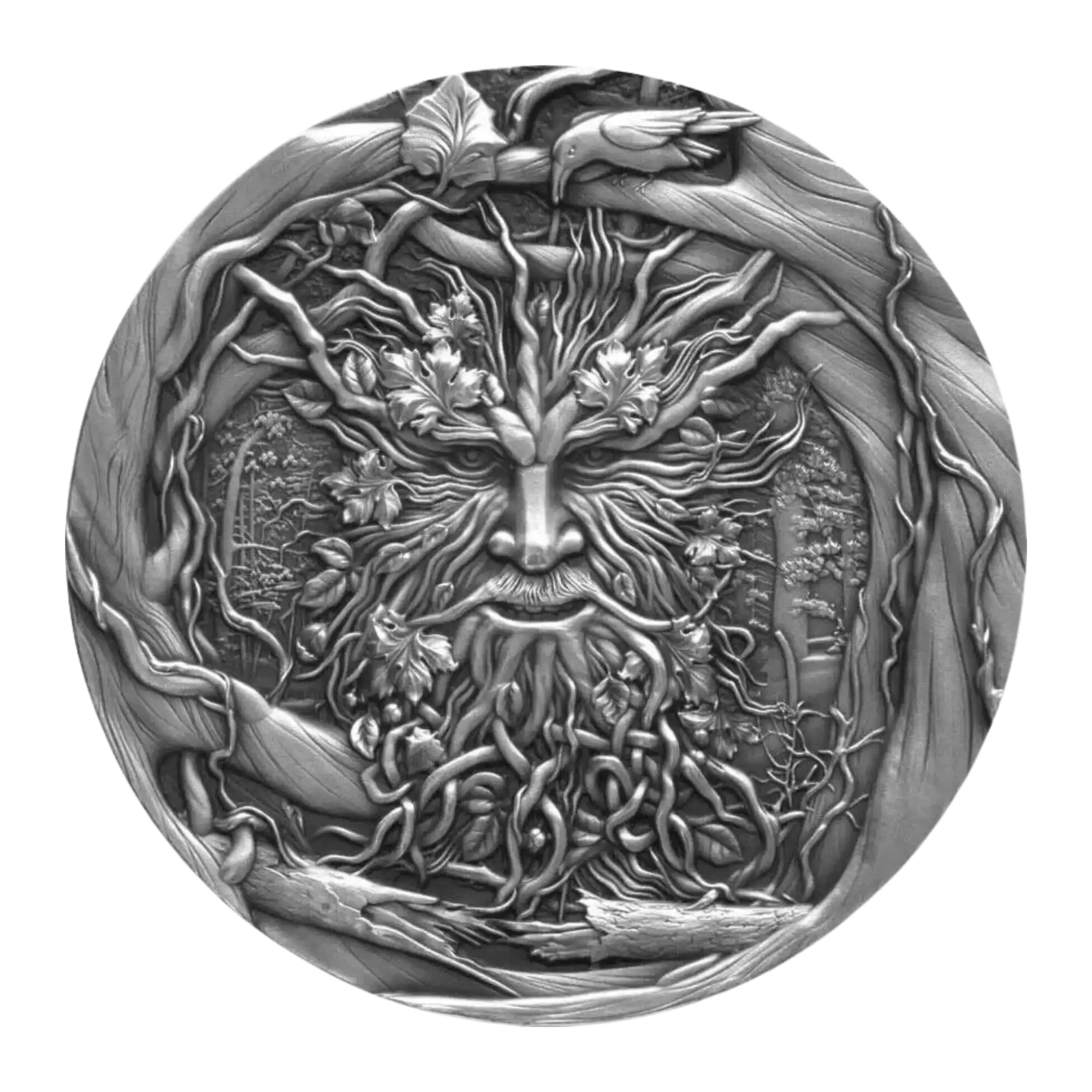 2021 Niue Spirit of the Forest 2oz Silver Antiqued High Relief Coin