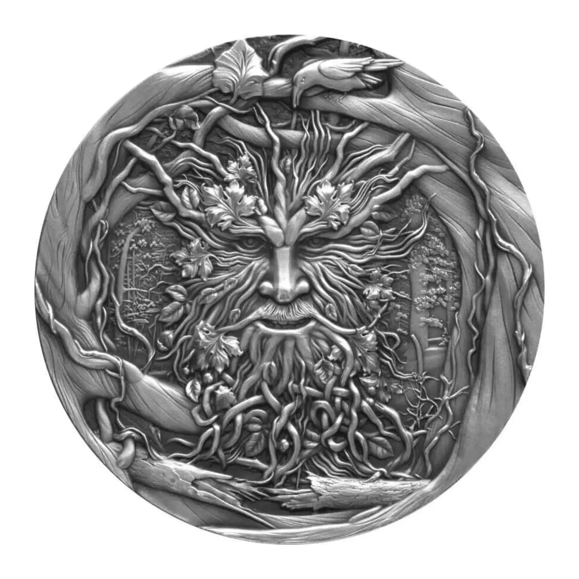 2021 Niue Spirit of the Forest 2oz Silver Antiqued High Relief Coin