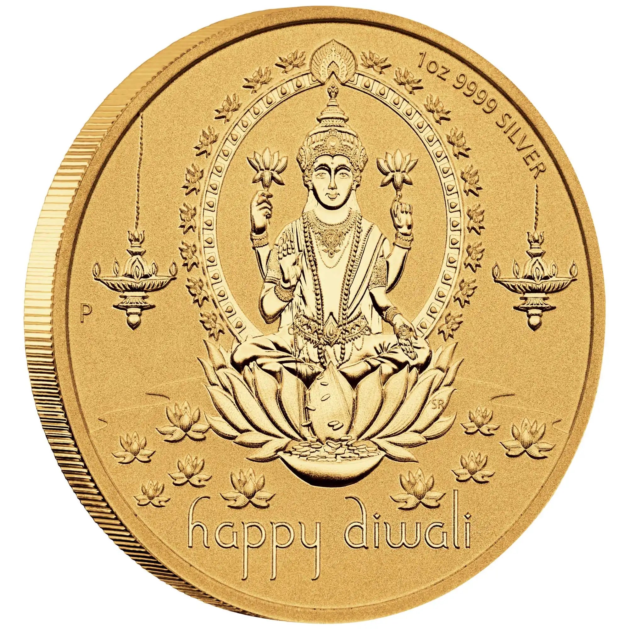 2022-24 Perth Mint Happy Diwali 1oz Silver Gilded 3 Coin Collection