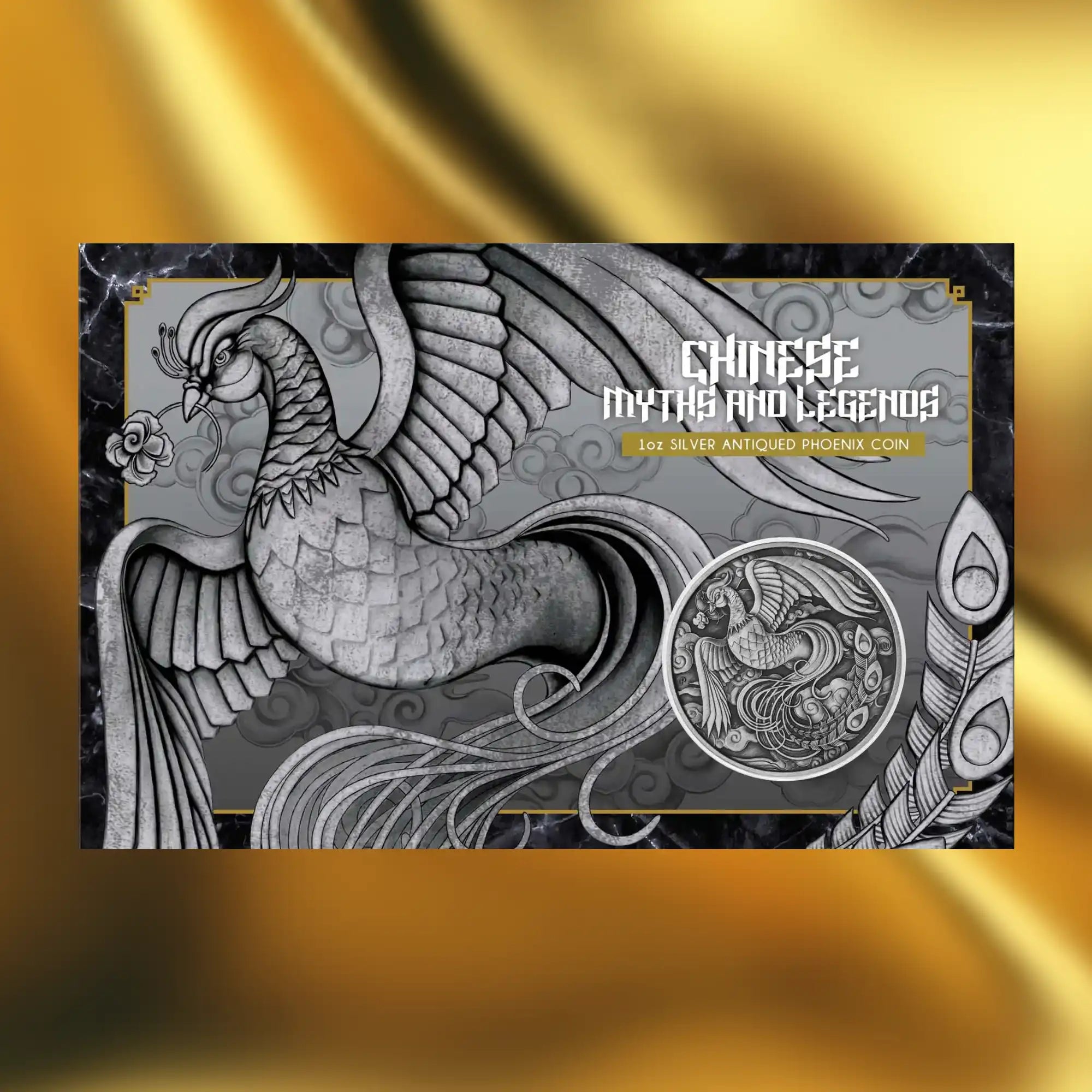 2023 Perth Mint Chinese Myths and Legends Phoenix 1oz Silver Antiqued Coin