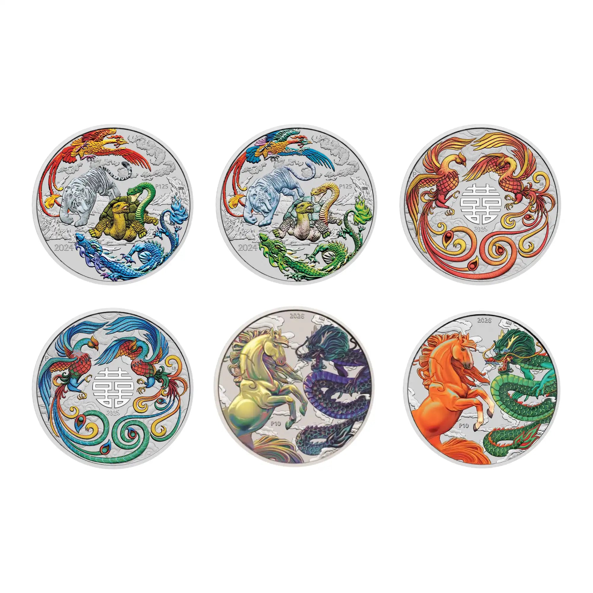 2024-2026 Chinese Myths & Legends 1oz Silver 6 Coin Collection