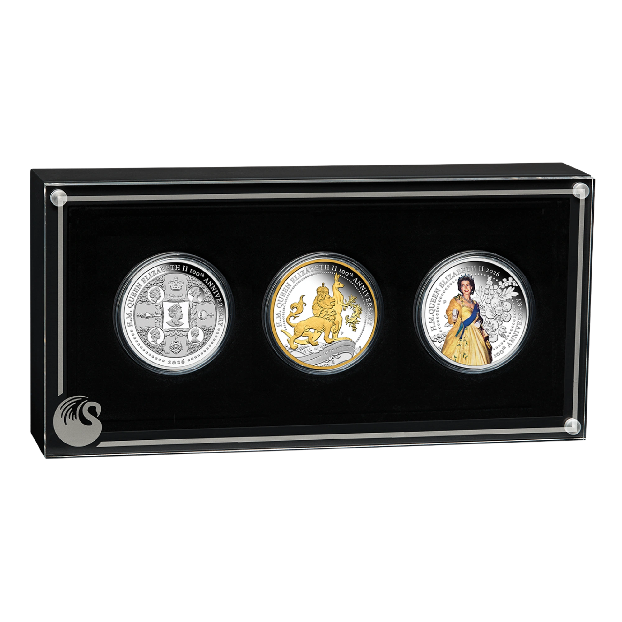 2026 Perth Mint Queen Elizabeth II 100th Anniversary 1oz Silver Proof Three Coin Set - Pre Oder