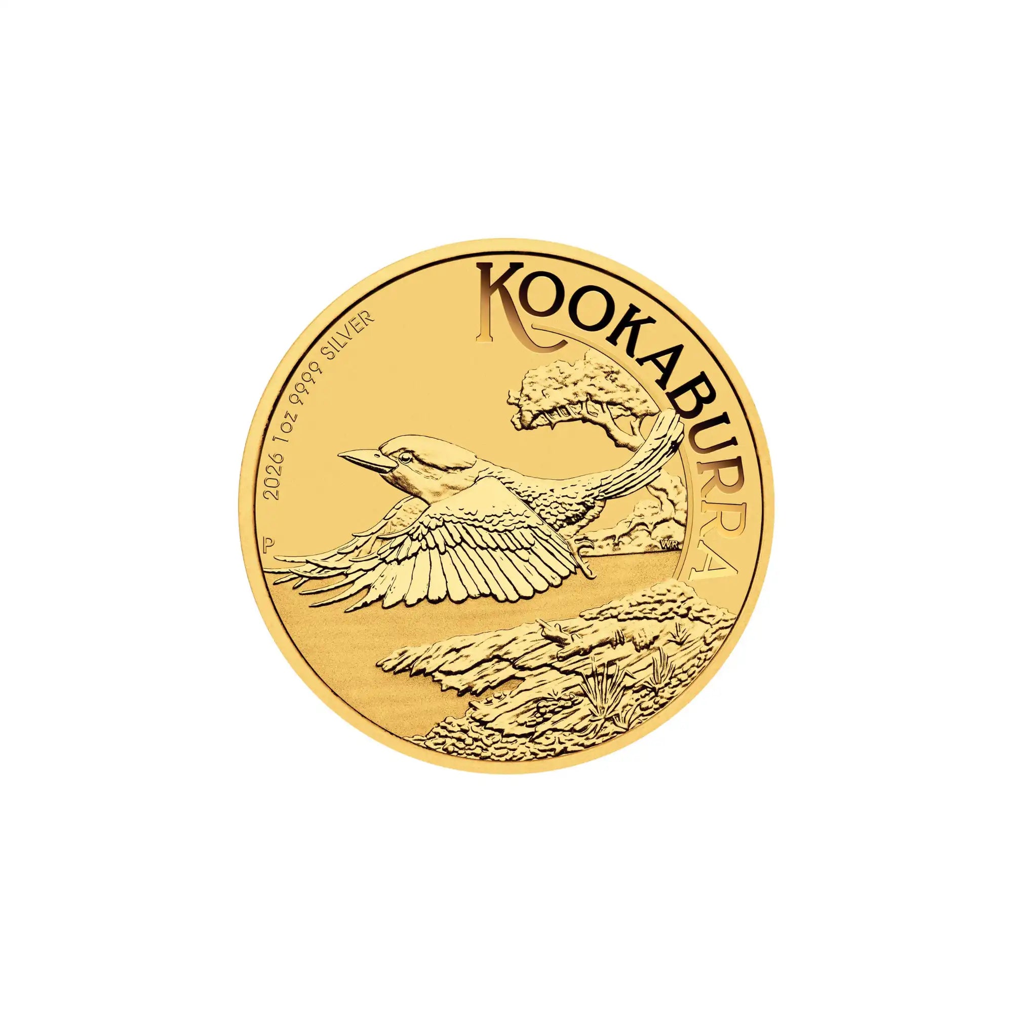 2026 Perth Mint Australian Kookaburra 1oz Silver Gold-Plated Coin