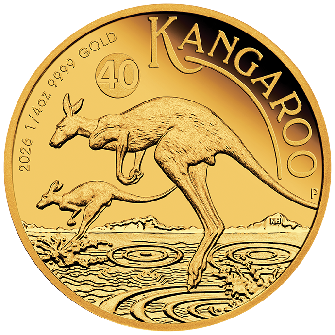 2026 Perth Mint Australian Kangaroo 1/4oz Gold Proof Coin