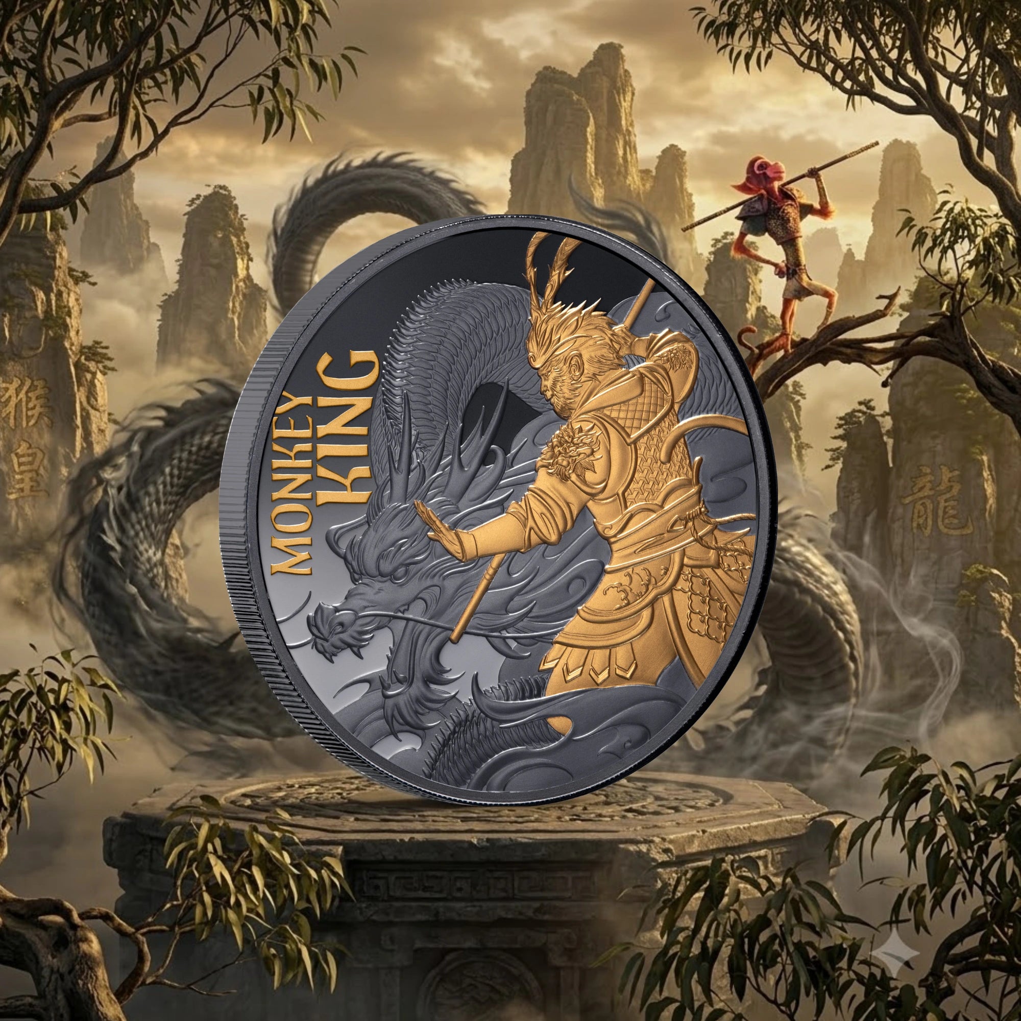 2026 Niue Monkey King 1oz Silver Black Proof Coin