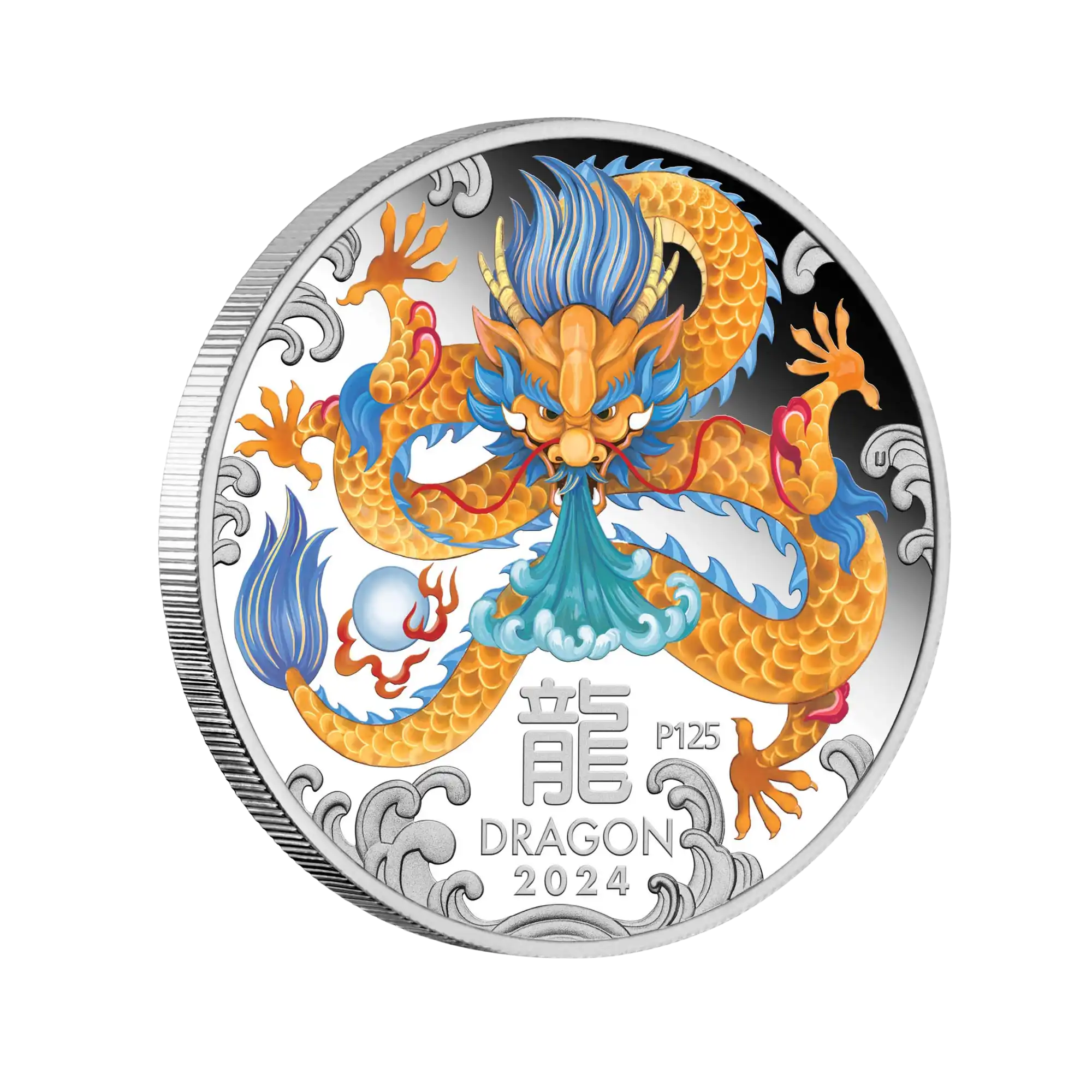 2024 Perth Mint Lunar Dragon 1oz Silver Proof Coloured Coin