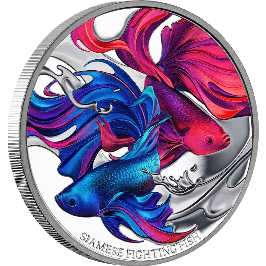 2024 Niue Siamese Fighting Fish 1oz Silver Proof Coin