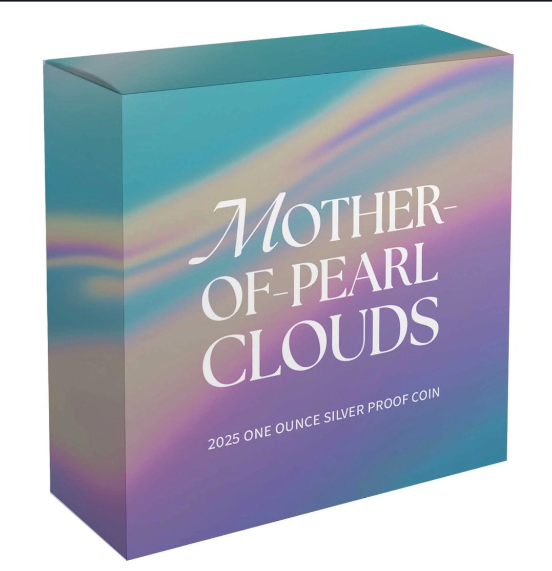 ๐ฅ๏ธ 2025 Perth Mint Mother-of-Pearl Clouds 1oz Silver Proof Coloured Coin