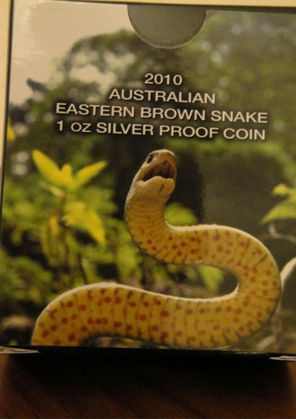 2010 Perth Mint Deadly & Dangerous Eastern Brown Snake 1oz Proof Silver Coin
