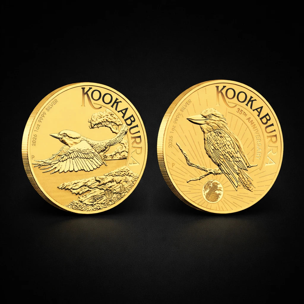 2025-2026 Perth Mint Kookaburra 1oz Silver Gilded 2-Coin Collection