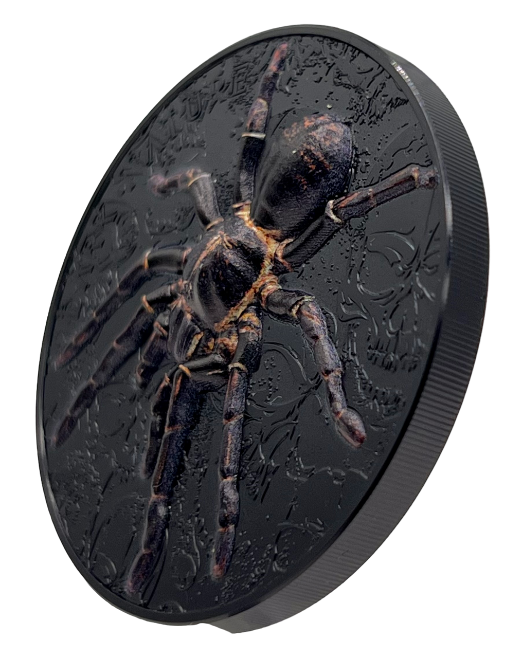 2023 Dark Nature Thai Black Tarantula 3oz Silver Ultra High Relief Coin