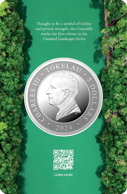 2024 ABC Untamed Landscapes Crocodile 1oz Silver Coin