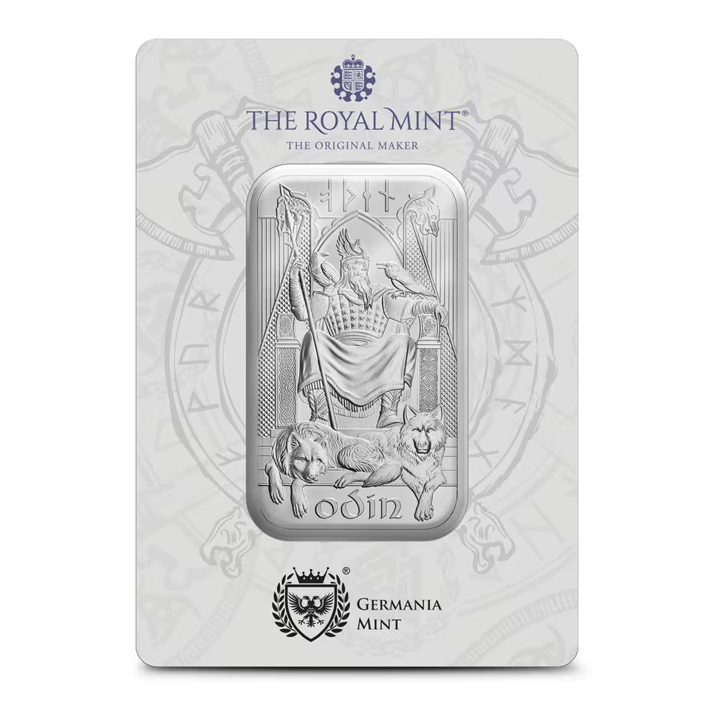 The Royal Mint Norse Gods Odin 1oz Silver Bullion Bar