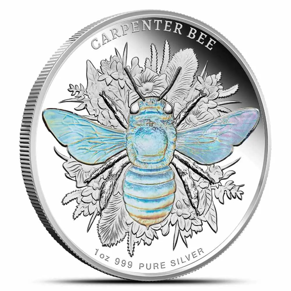 2025–2026 Niue Native Bees 1oz & 5oz Silver Proof Hologram 6-Coin Collection