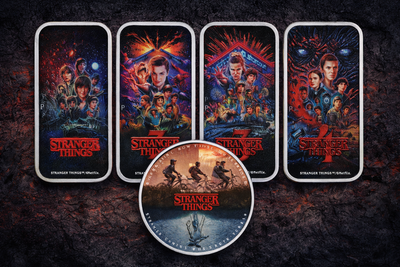 2025-26 PerthMInt Stranger Things™ Complete 1oz Silver 5 Coin Collection
