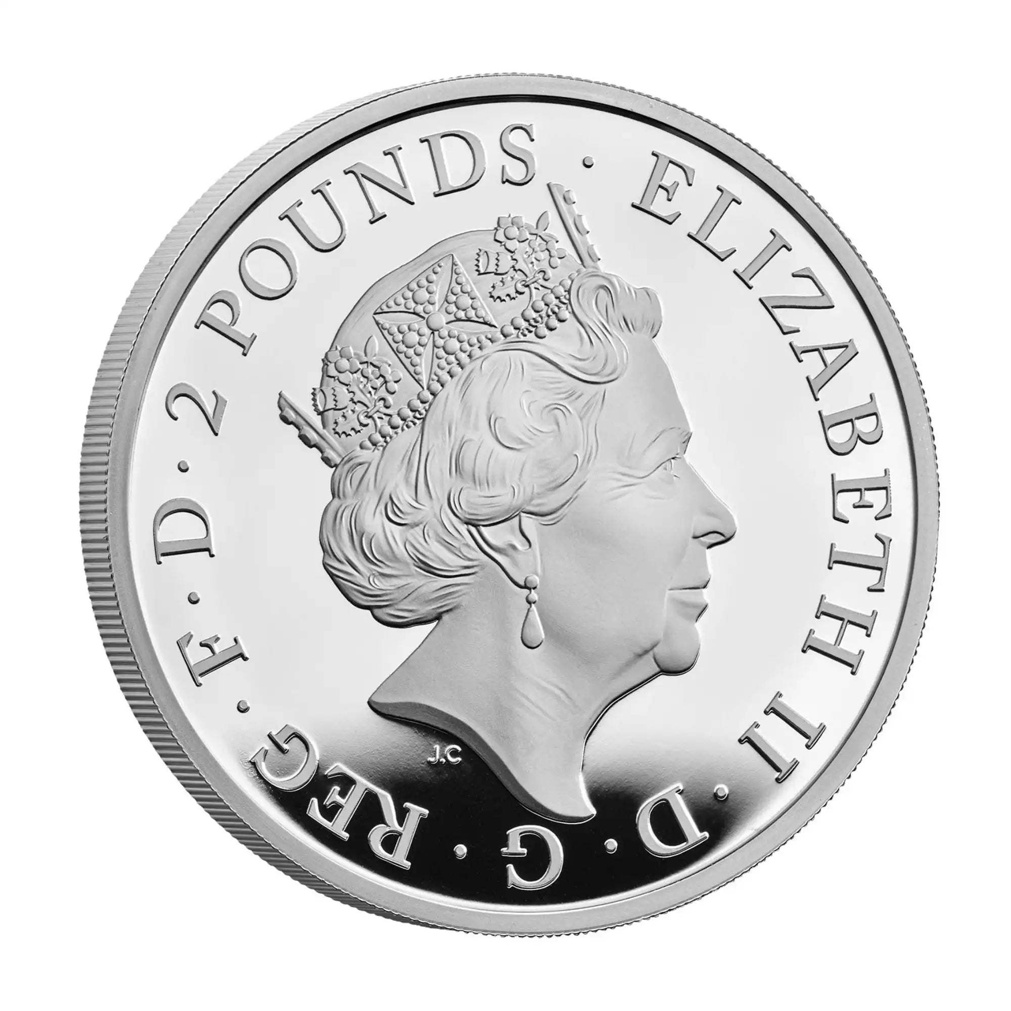 2021 Royal Mint Queen’s Beasts White Greyhound of Richmond 1oz Silver Proof Coin