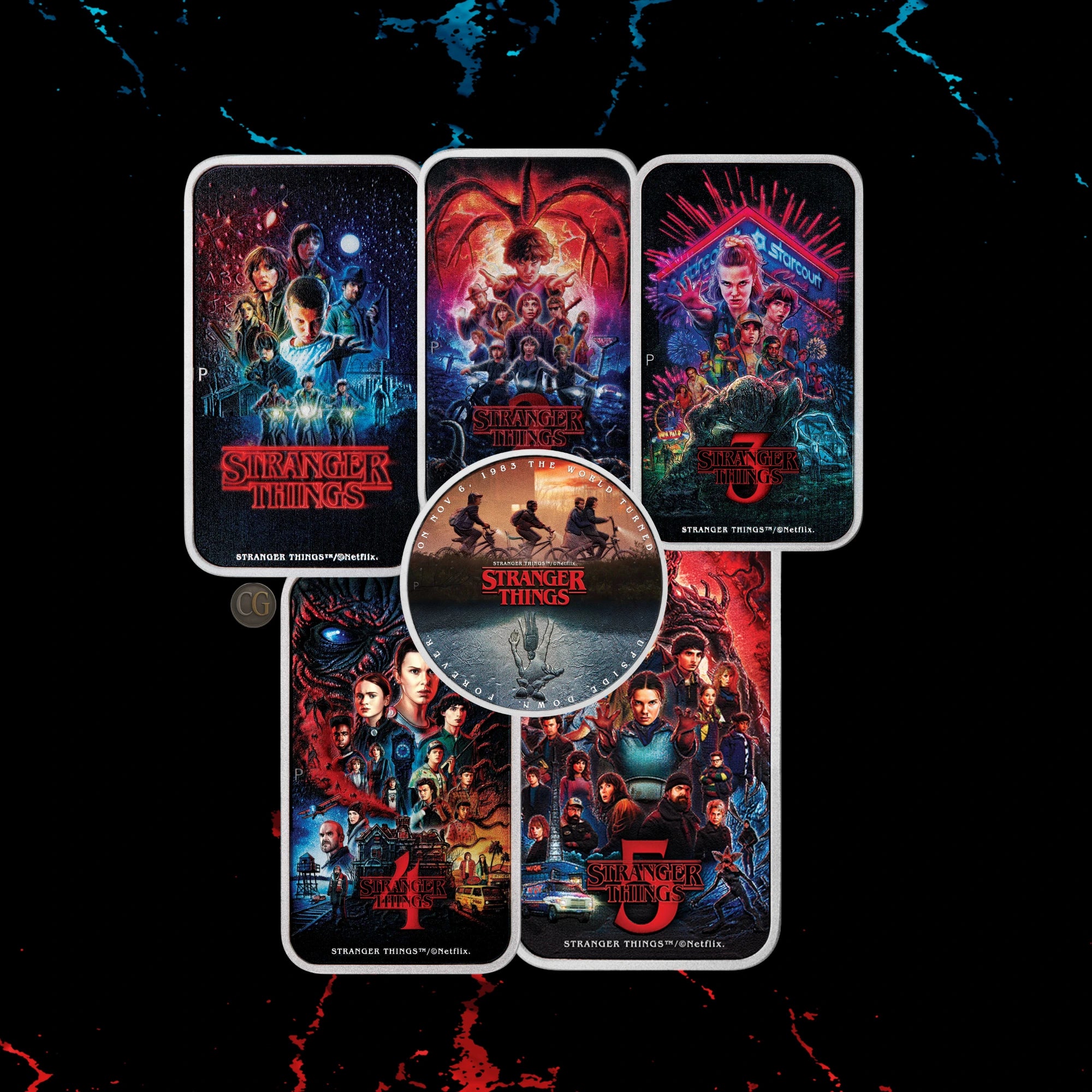 2025-26 PerthMInt Stranger Things™ Complete 1oz Silver 6 Coin Collection