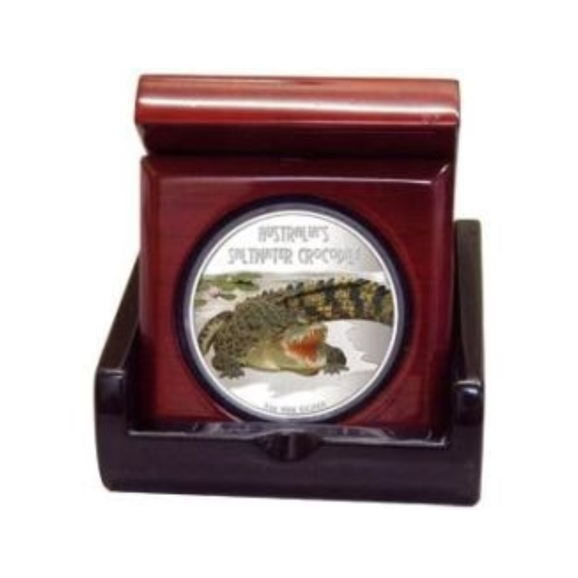 2009 Perth Mint D&D Saltwater Crocodile 1oz Silver Coloured Coin