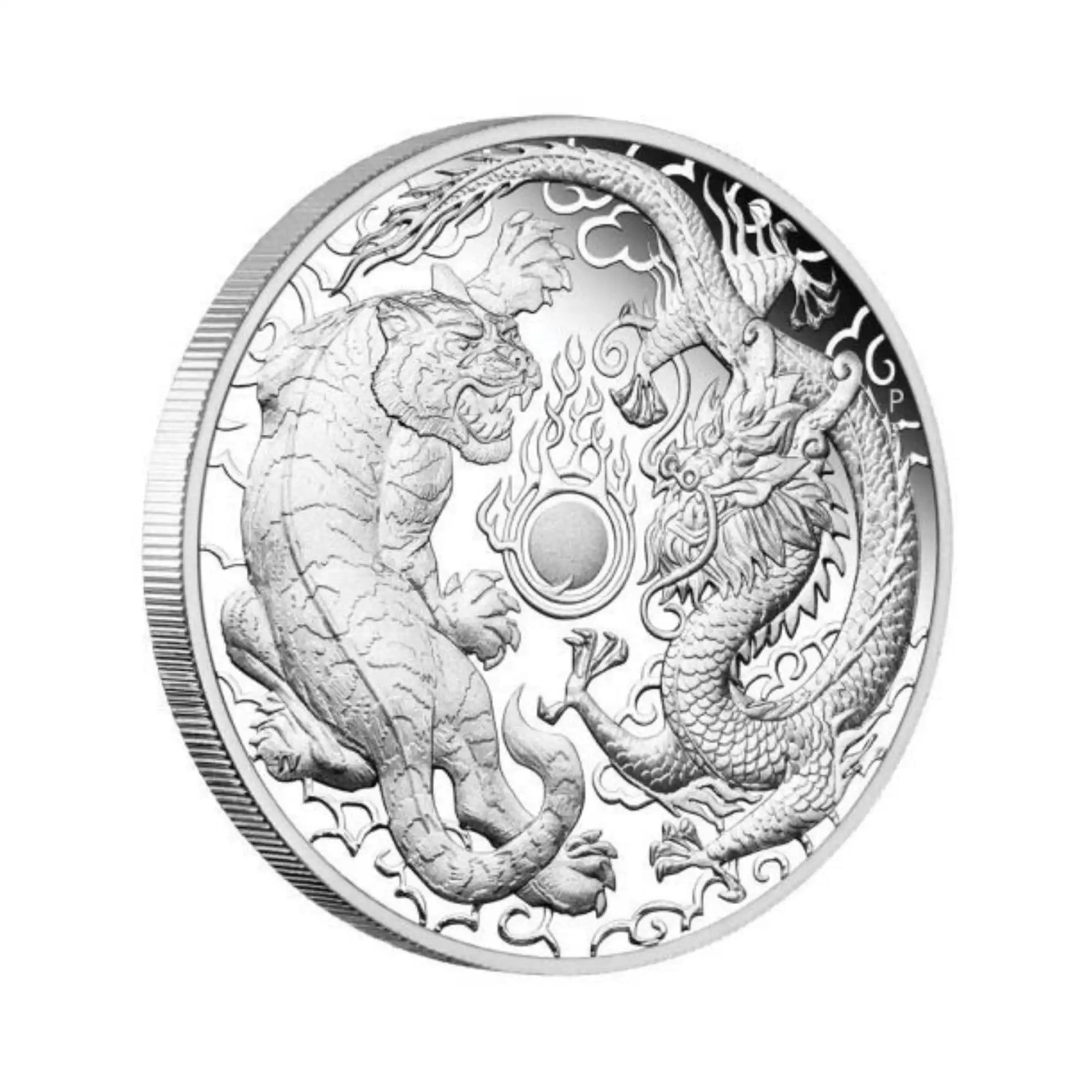 2019 Perth Mint Dragon & Tiger 1oz Silver Proof Coin