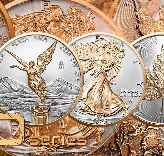 2024 Mexico Libertad Red Gold Edition 1oz Silver BU Coin