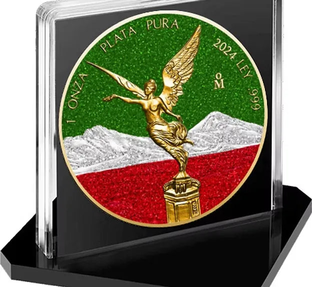 2024 Libertad Colors of Mexico Diamond Dust 1oz Silver Coin