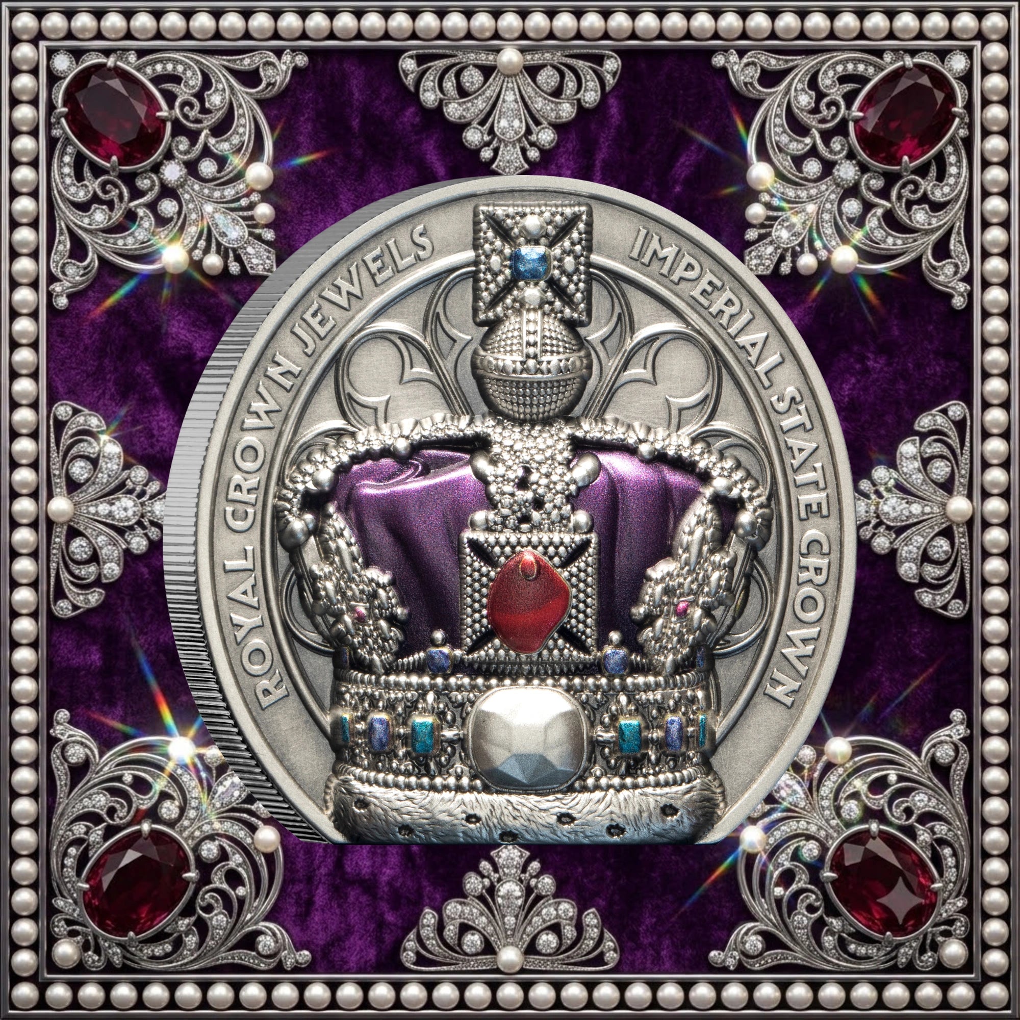 2026 Niue Imperial Crown 2oz Silver Antiqued Coin
