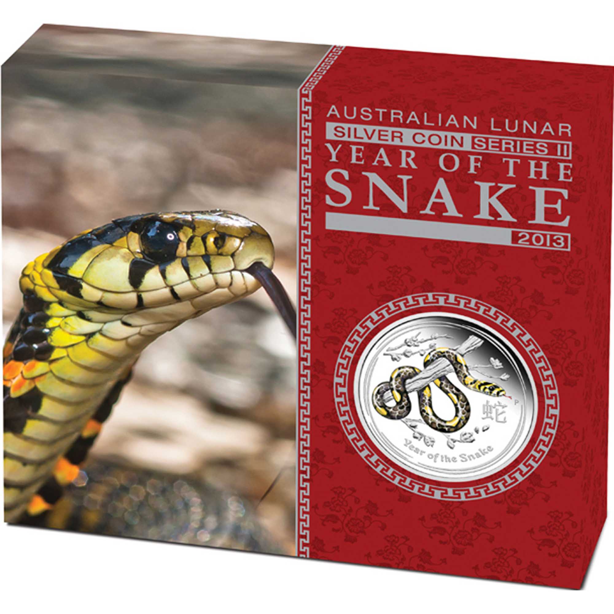 2013 Perth mint Lunar Snake 1oz Silver Proof Coloured Coin