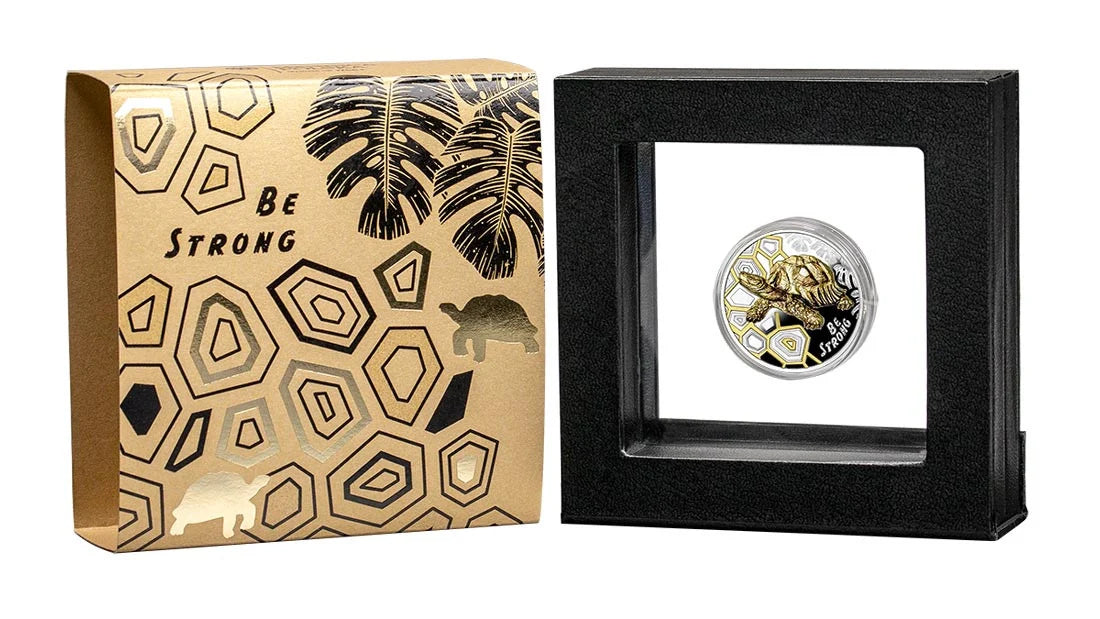 2022 Cameroon Be Strong Turtle 1oz Silver HR Proof Coin
