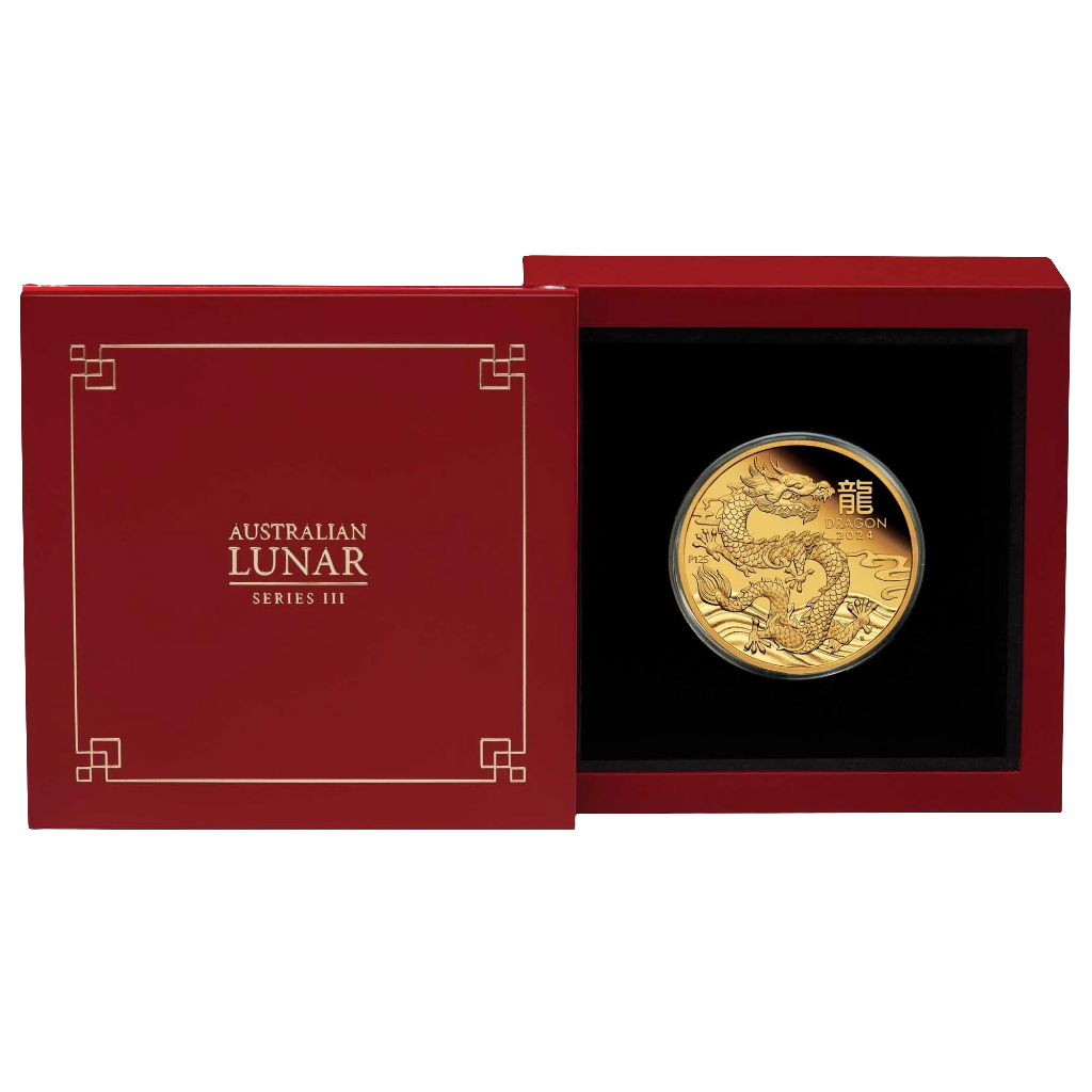 2024 Perth Mint Lunar Dragon 1oz Gold Proof Coin