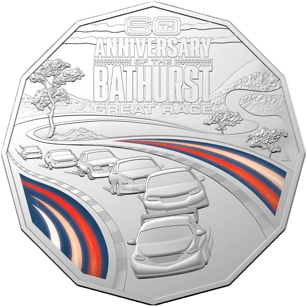 2023 Royal Australian Mint Bathurst 60th Anniversary Coloured UNC