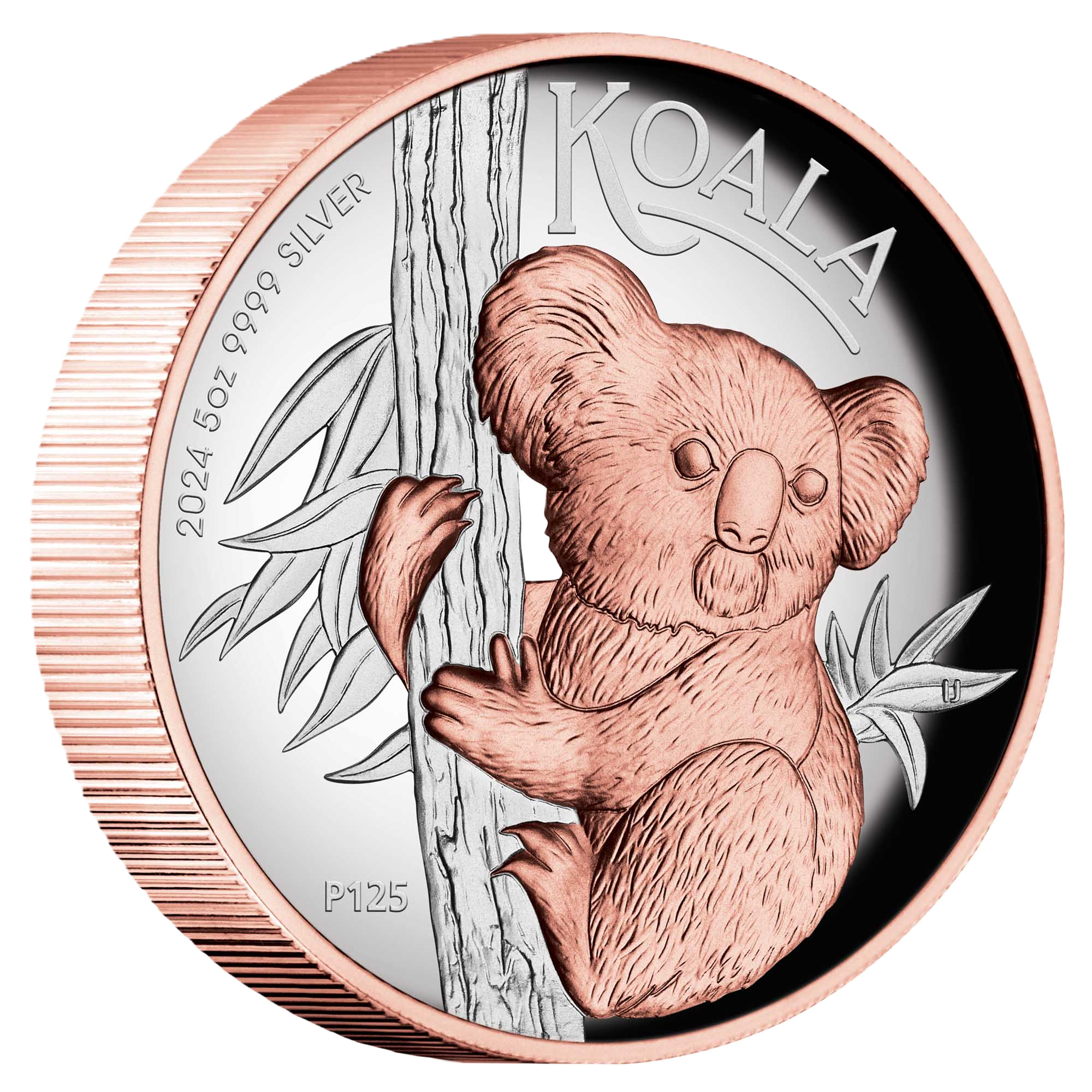2024 Perth Mint Koala 5oz Silver HR Gilded Proof Coin