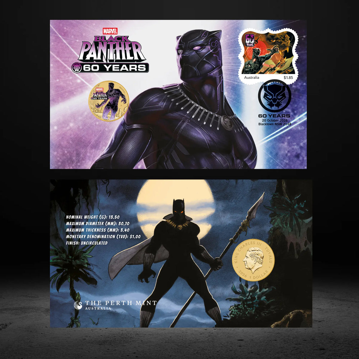 2026 Perth Mint Black Panther Unc coin in Card