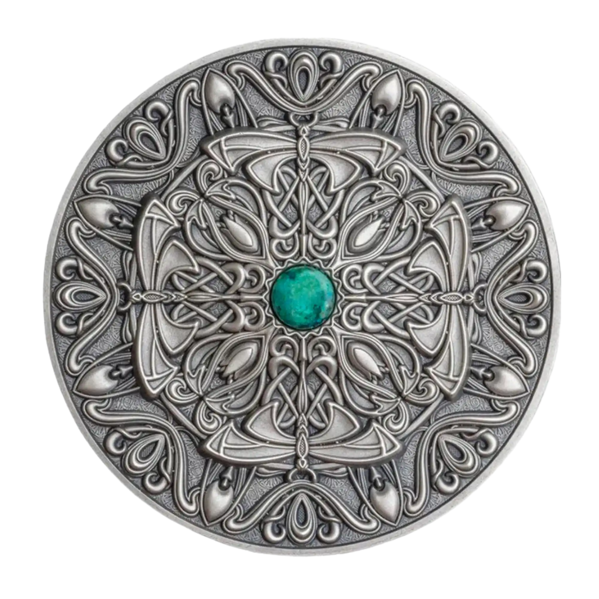 2022 Fiji Mandala Art Nouveau 3oz Silver Antiqued Coin