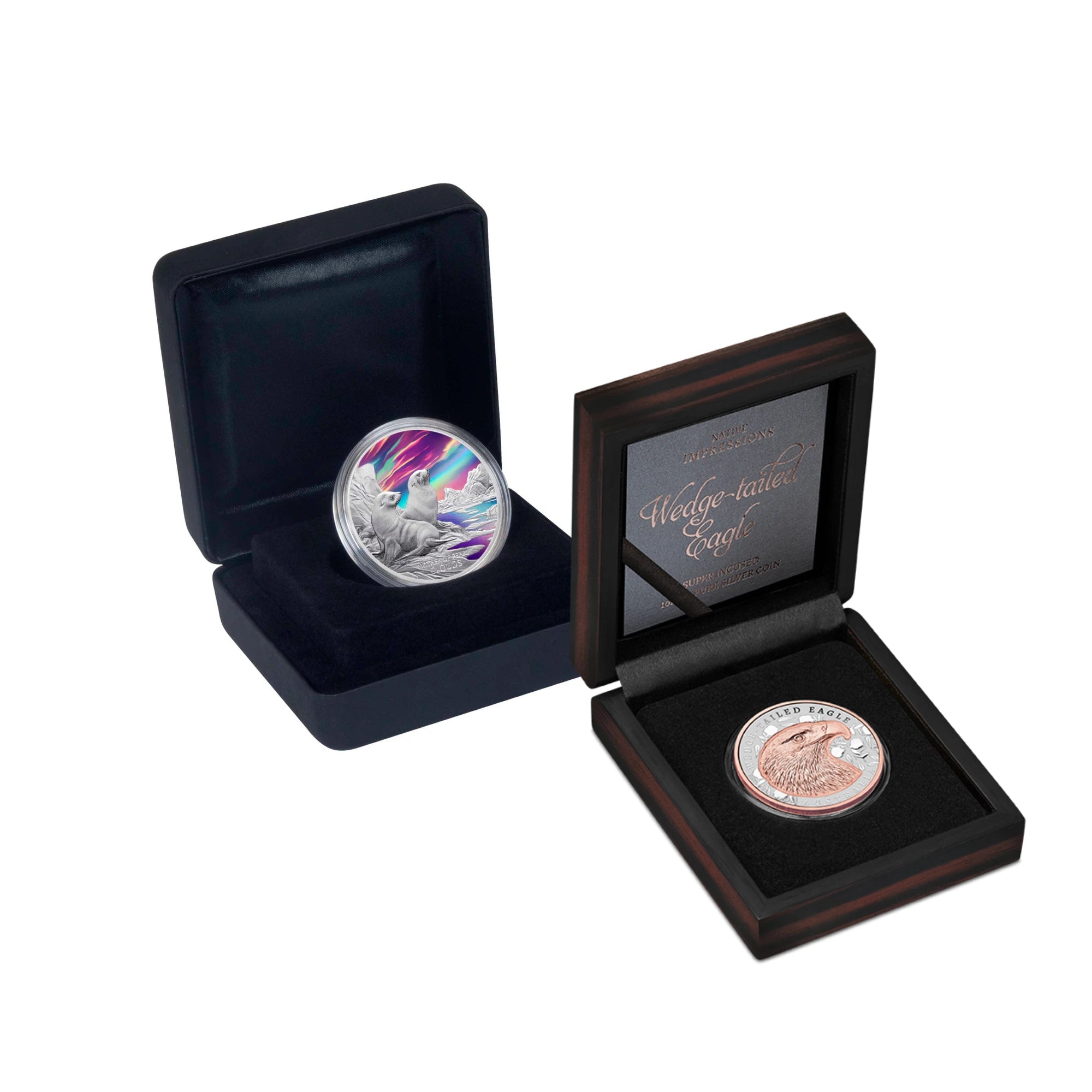 Mother of Pearl & Wedge Tailed Eagle 1oz Silver Proof 2 coin set